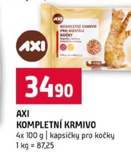 AXI KOMPLETNÍ KRMIVO 4x 100 g kapsičky pro kočky 