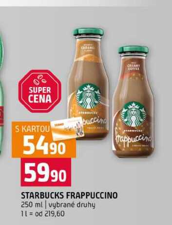 STARBUCKS FRAPPUCCINO 250 ml vybrané druhy