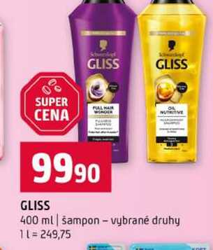GLISS 400 ml šampon vybrané druhy