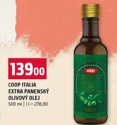 COOP ITALIA EXTRA PANENSKÝ OLIVOVÝ OLEJ 500 ml
