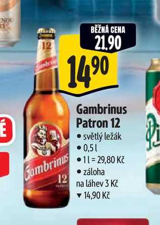   Gambrinus Patron 12 0,5 l