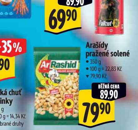   Arašídy pražené solené 350 g 