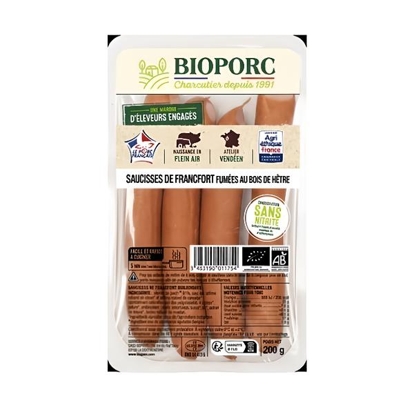 Naturalia Bioporc BIO Frankfurtské párky uzené na bukovém dřevě, 4x50g