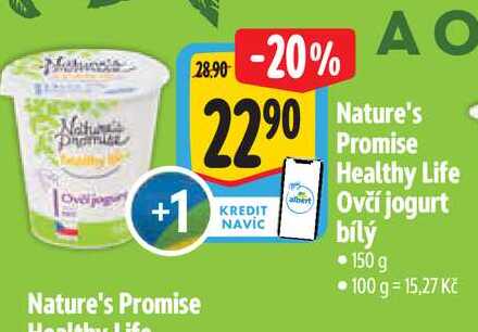  Nature's Promise Healthy Life Ovčí jogurt bílý 150 g 