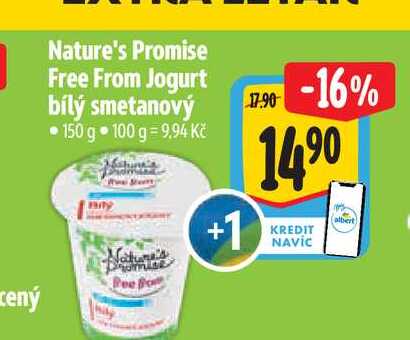 Nature's Promise Free From Jogurt bílý smetanový 150 g