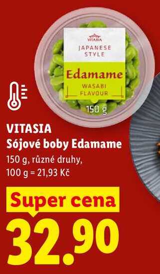 VITASIA Sójové boby Edamame, 150 g