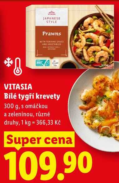VITASIA Bílé tygří krevety, 300 g