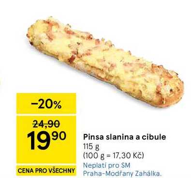 Pinsa slanina a cibule, 115 g