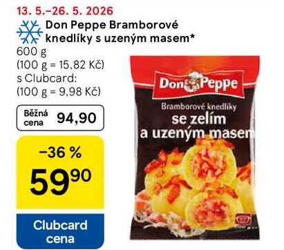 Don Peppe Bramborové knedlíky s uzeným masem, 600 g