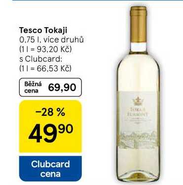 Tesco Tokaji, 0.75 l, více druhů  