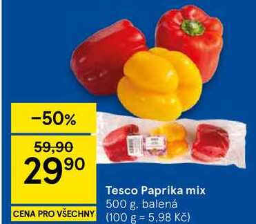 Tesco Paprika mix, 500 g. balená