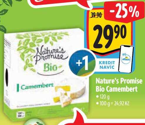 Nature's Promise Bio Camembert, 120 g 