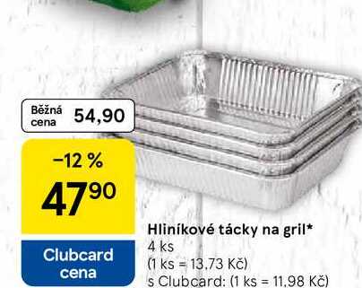 Hliníkové tácky na gril, 4 ks  