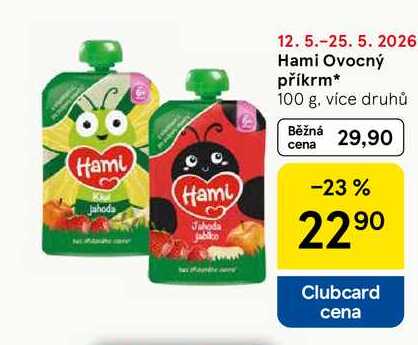 Hami Ovocný příkrm, 100 g, více druhů