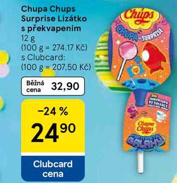 Chupa Chups Surprise Lízátko s překvapením, 12 g