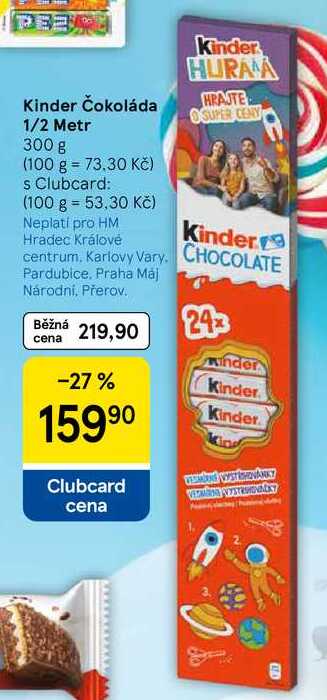 Kinder Čokoláda 1/2 Metr, 300 g