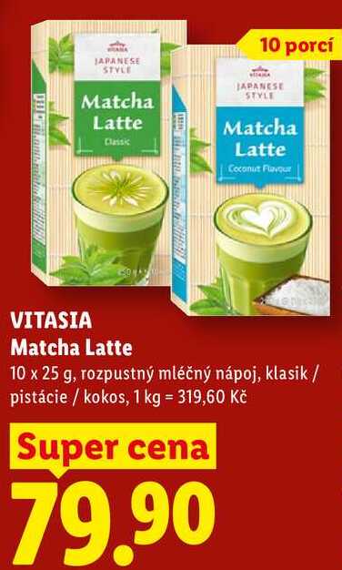 VITASIA Matcha Latte, 10x 25 g