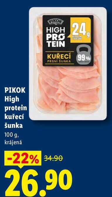 PIKOK High protein kuřecí šunka, 100 g