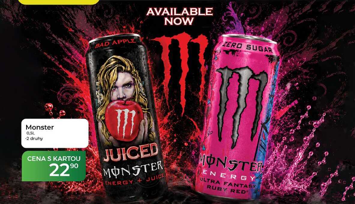 Monster 0,5L 2 druhy