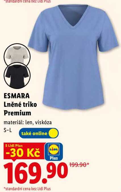 ESMARA Lněné triko Premium