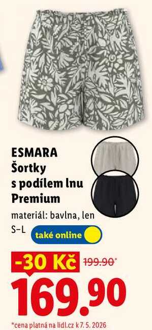 ESMARA Šortky s podílem Inu Premium
