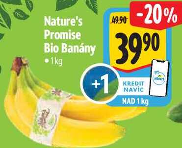 Nature's Promise Bio Banány, 1 kg
