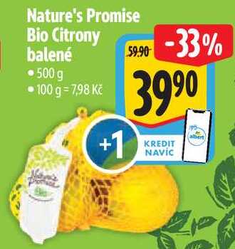 Nature's Promise Bio Citrony balené, 500 g 