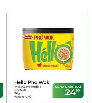 Hello Pho Wok Inst. rýžové nudle s příchuti 76g
