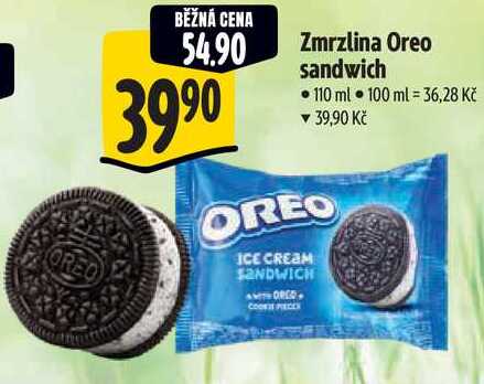 Zmrzlina Oreo sandwich, 110 ml 