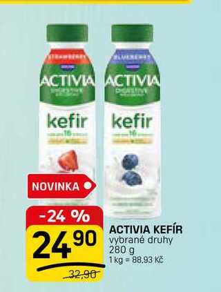 ACTIVIA KEFIR vybrané druhy 280 g