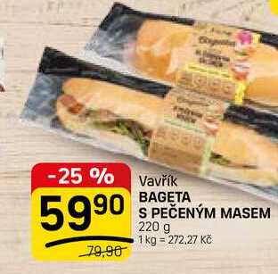 BAGETA S PEČENÝM MASEM 220 g