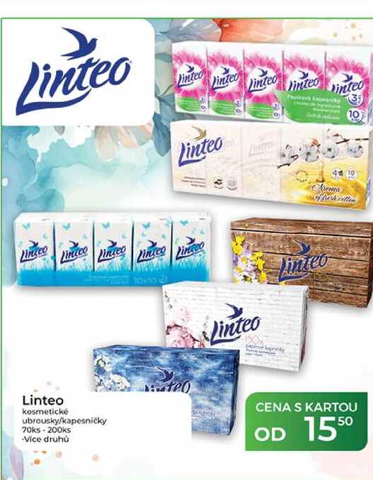 Linteo kosmetické ubrousky/kapesníčky 70ks - 200ks