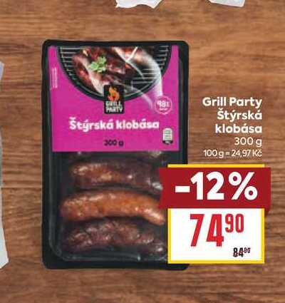 Grill Party Štýrská klobása 300 g
