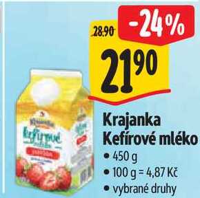 Krajanka Kefírové mléko, 450 g