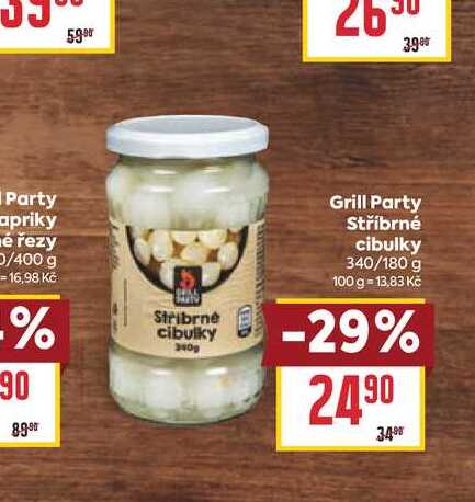 Grill Party Stříbrné cibulky 340/180 g