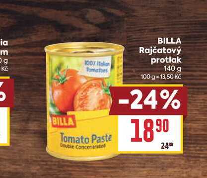BILLA Rajčatový protlak 140 g