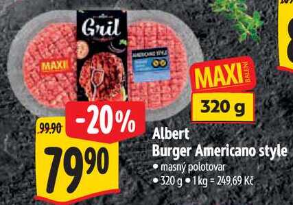 Albert Burger Americano style, 320 g