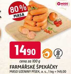 FARMÁŘSKÉ ŠPEKÁČKY 100g