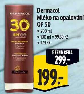 Dermacol Mléko na opalování OF 30, 200 ml
