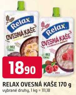 RELAX OVESNÁ KAŠE 170 g vybrané druhy