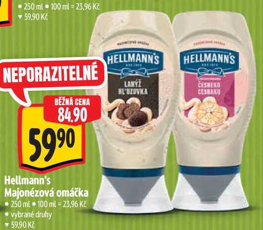 Hellmann's Majonézová omáčka, 250 ml