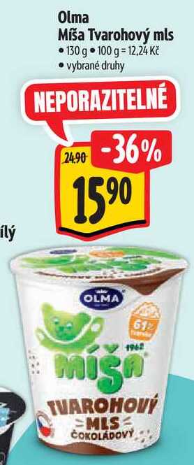 Olma Míša Tvarohový mls, 130 g 