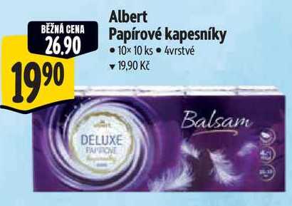 Albert Papírové kapesníky, 10x 10 ks