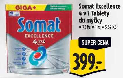 Somat Excellence 4 v 1 Tablety do myčky, 75 ks 1