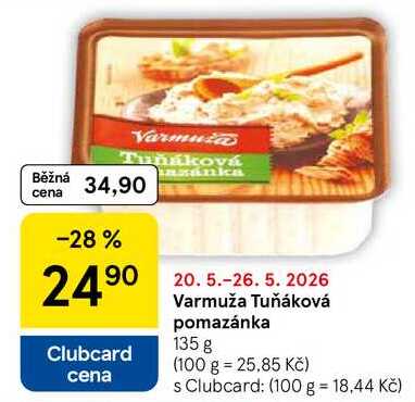 Varmuža Tuňáková pomazánka, 135 g