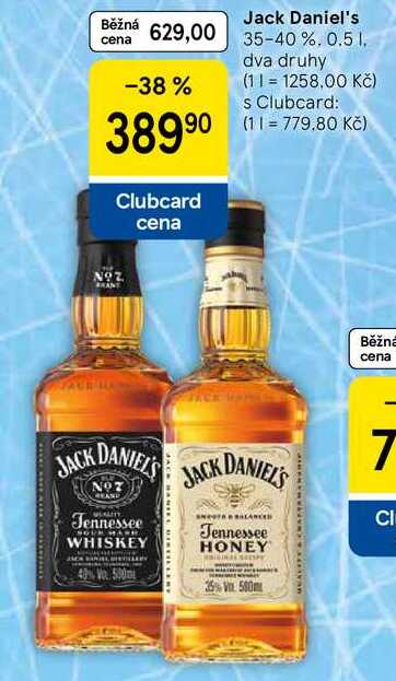 Jack Daniel's 35-40 %, 0.5 l