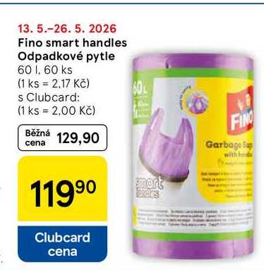 Fino smart handles Odpadkové pytle, 60 1, 60 ks 
