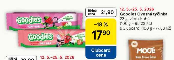 Goodies Ovesná tyčinka, 23 g
