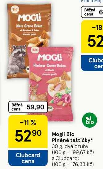 Mogli Bio Plněné taštičky, 30 g