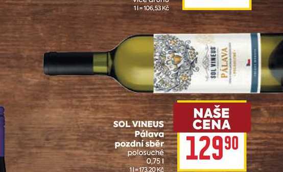 SOL VINEUS Ράιανα pozdní sběr polosuché 0,75l